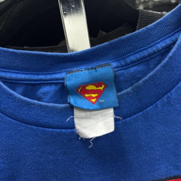 Vintage Superman Graphic T-Shirt Men’s Small | Blue DC Comics Logo Tee Classic S - Picture 4 of 4